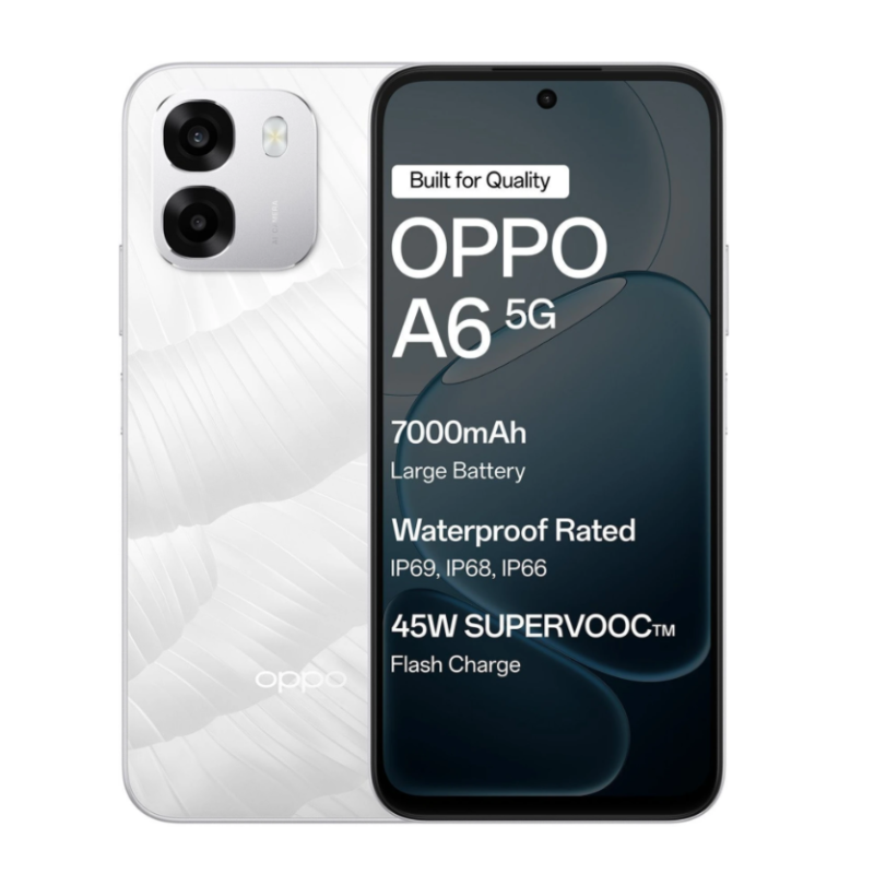 Oppo A6 5G (Ice white,128 GB)